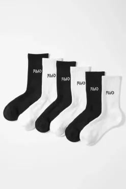 FWD Boys' Mesh Crew Socks 6 pack