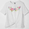 FWD Core Toddler Girls' Flower Twist Tee