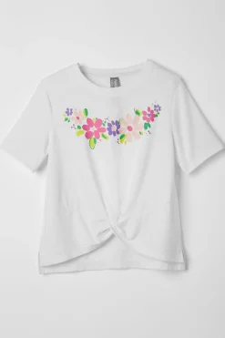 FWD Core Toddler Girls' Flower Twist Tee