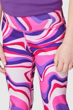 FWD Girl's All-Day Printed Crop Legging - Swirly