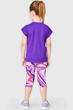 FWD Toddler Girls' Printed Crop Legging - Swirly
