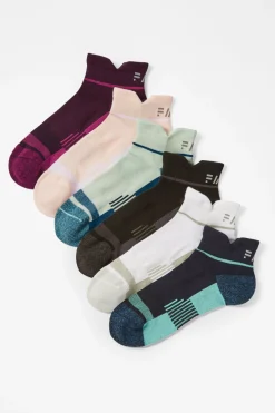 FWD Women's No Show Run Socks 6 pack