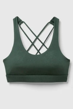 FWD Women's Strappy Sports Bra, Medium Impact, Removable Pads