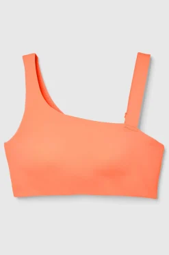 Push FWD Women's Asymmetrical Sports Bra, Medium Impact, Removable Pads