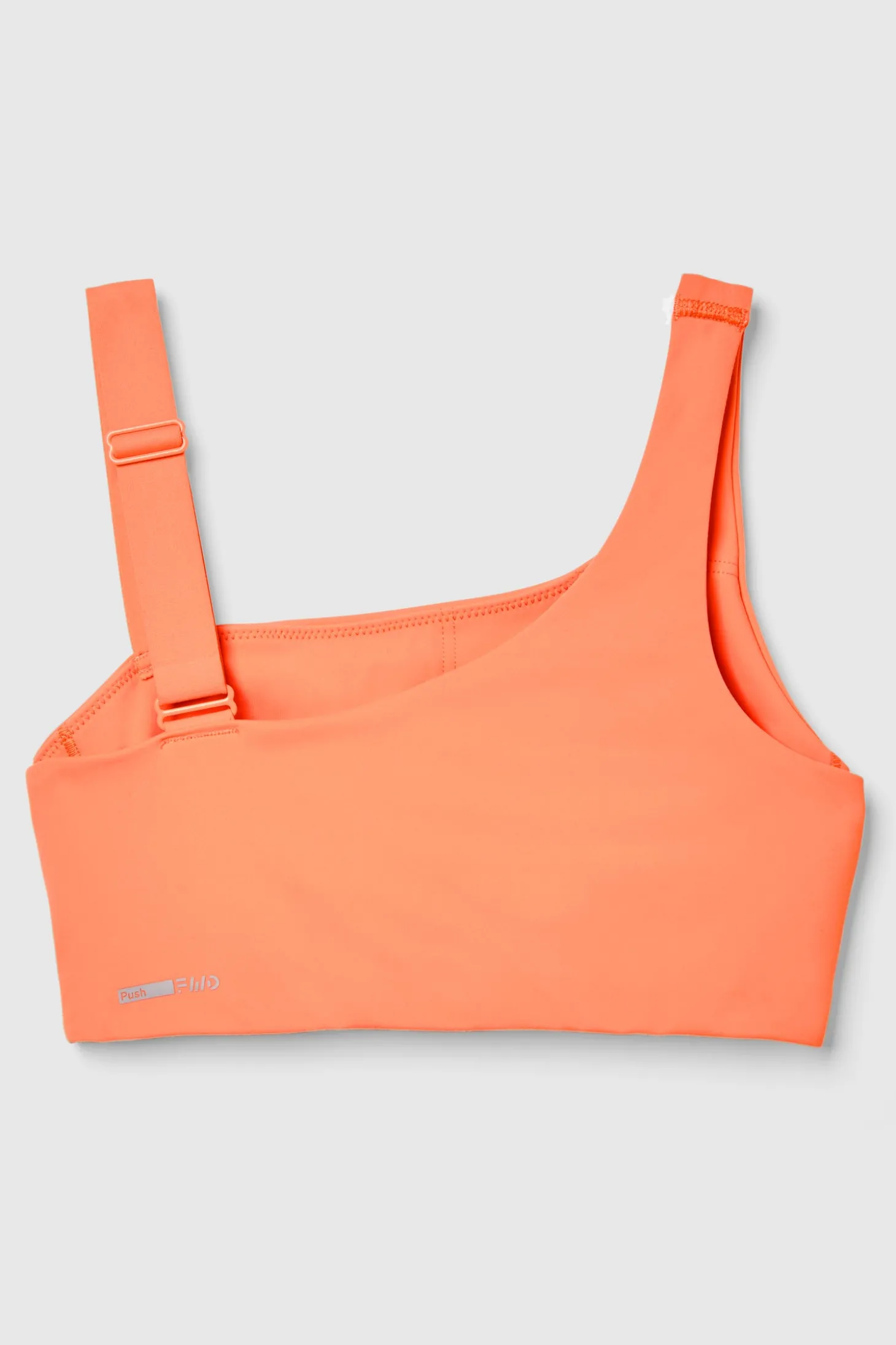 Push FWD Women's Asymmetrical Sports Bra, Medium Impact, Removable Pads