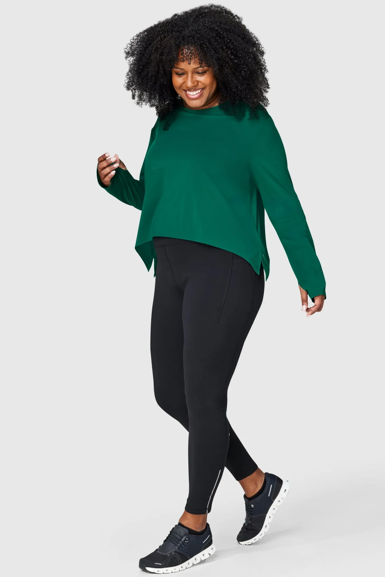 Push FWD Women's Plus Long Sleeve Active Flow Top