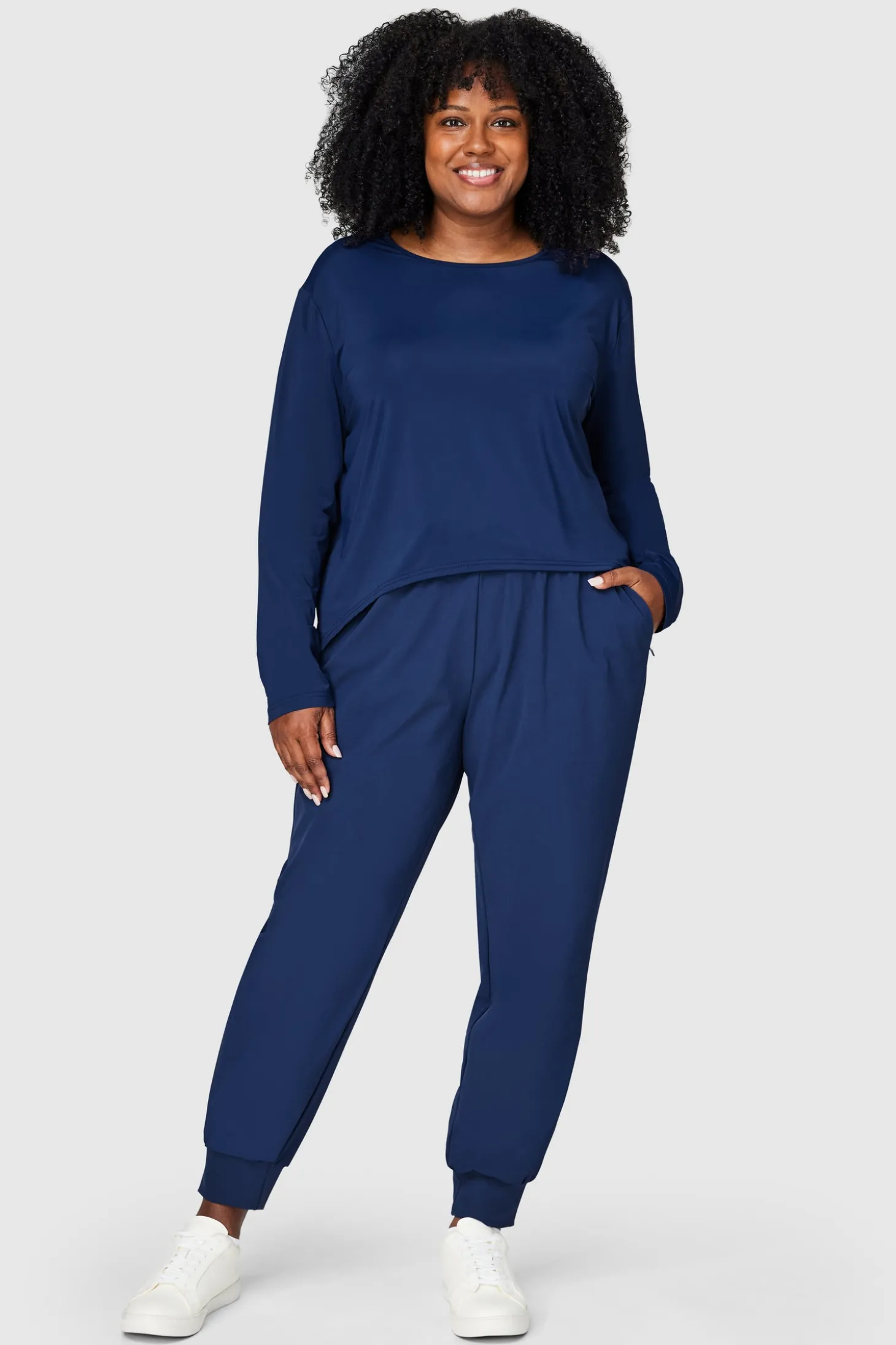 Push FWD Women's Plus Long Sleeve Active Flow Top